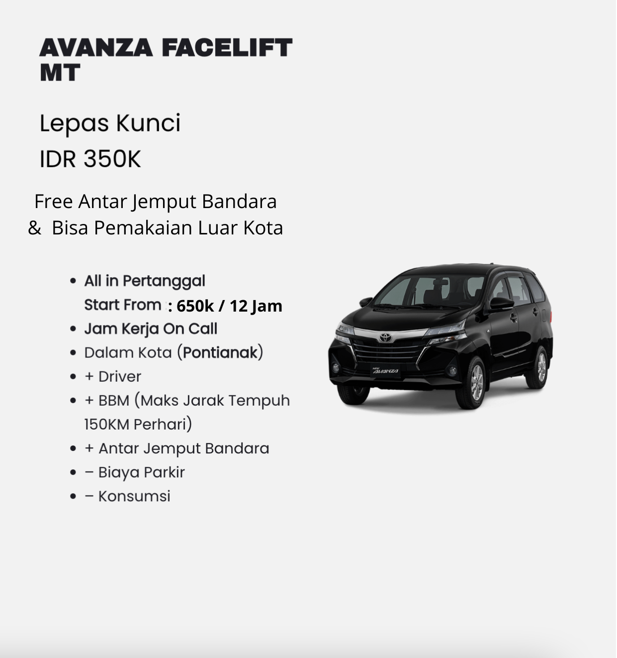 sewa mobil pontianak